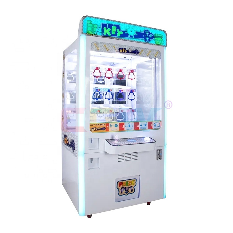 Coin Operated 15 Holes Golden Key Game Key Master Bill Acceptor Claw Machine Vending Machine For Shopping Mall