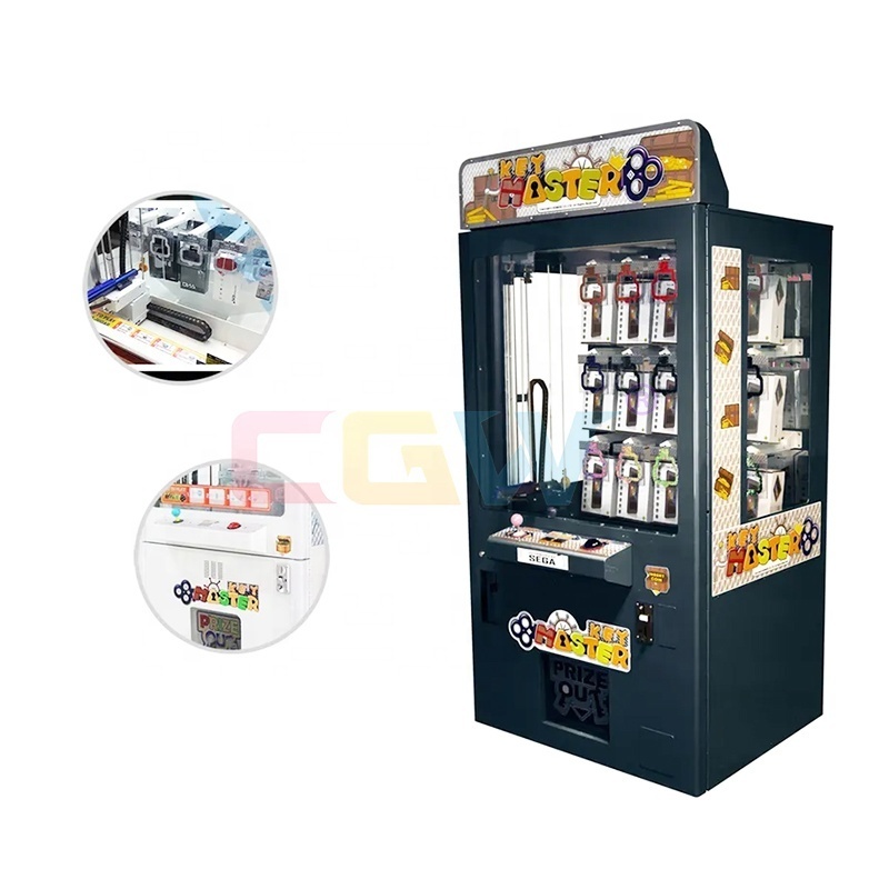 Coin Operated 15 Holes Golden Key Game Key Master Bill Acceptor Claw Machine Vending Machine For Shopping Mall