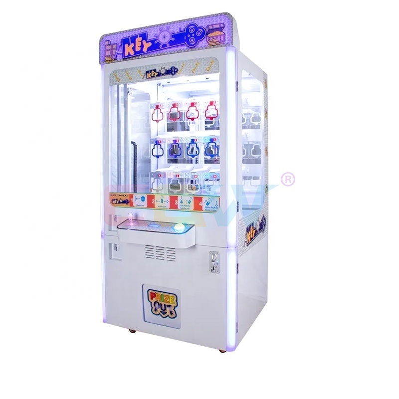 Coin Operated 15 Holes Golden Key Game Key Master Bill Acceptor Claw Machine Vending Machine For Shopping Mall