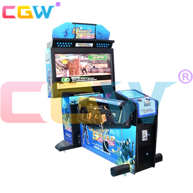 CGW Indoor Electronic Target Shooting Game For Adults Infrared Alien Laser Gun Shooting Game Machine