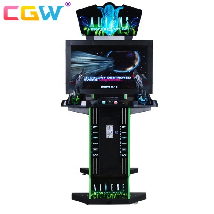 Coin Operated Arcade Alien Shooting Game Machine For Sale