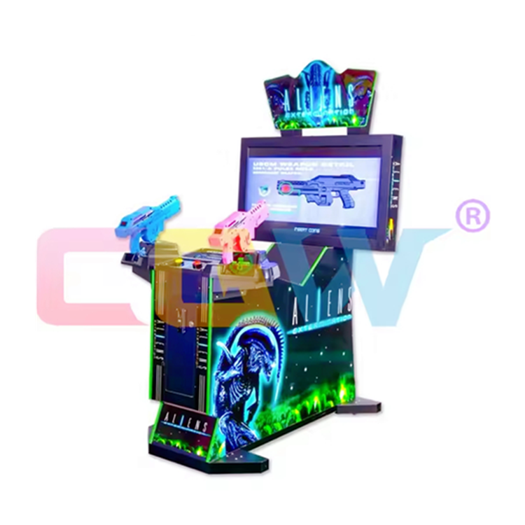 CGW Indoor Electronic Target Shooting Game For Adults Infrared Alien Laser Gun Shooting Game Machine