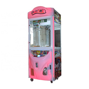 Crazy Toy 2 coin pusher key master crane claw machine LED arcade game machine for sale