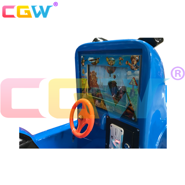 CGW Coin Operated Swing Fiberglass Game Machine Video Amusement Games Red Car Kids Kiddie Ride Game Machine