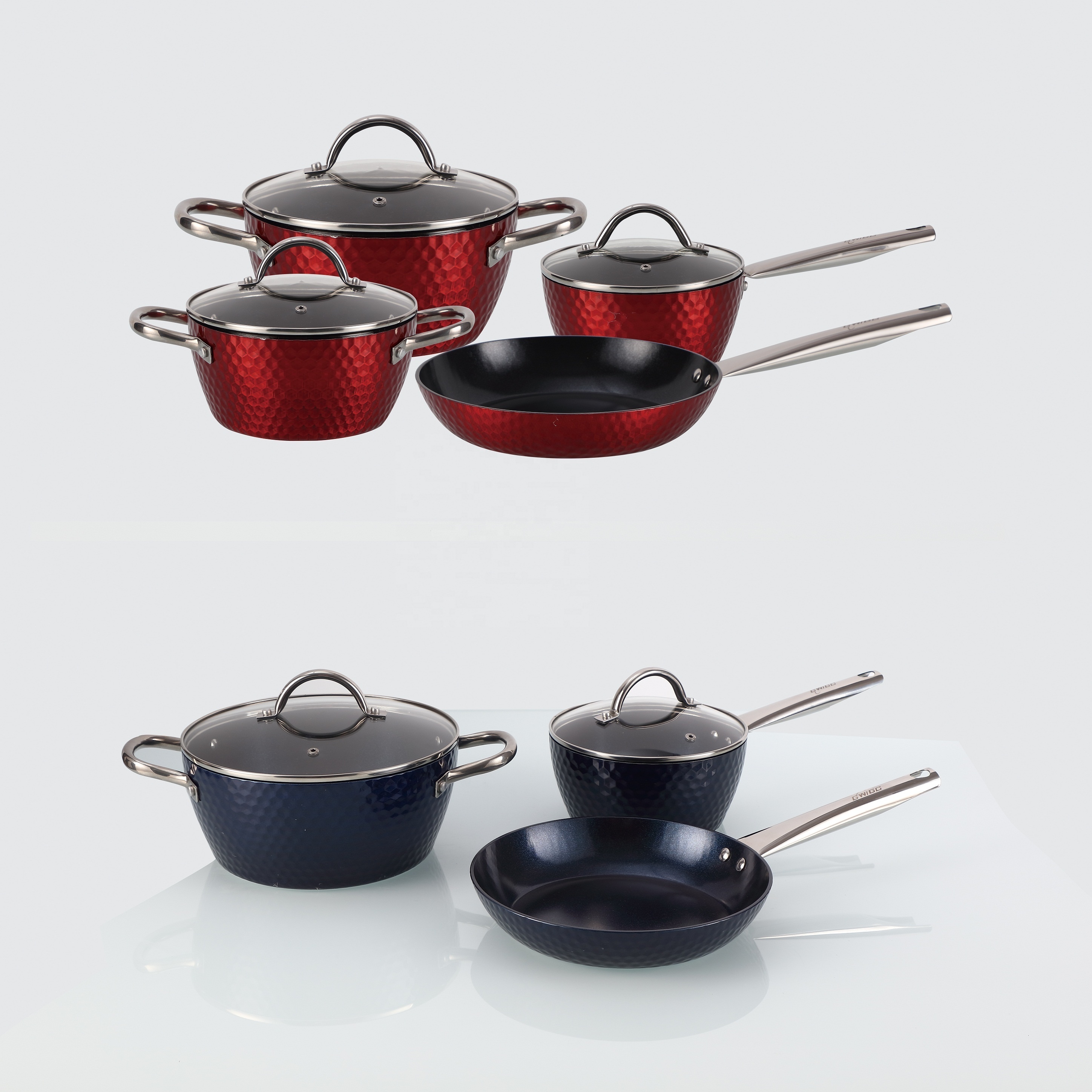 Hot sale  natural  granite stone cooking  pot cookware with glass cover