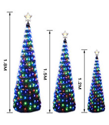 Smart LED Christmas Tree Lights Transformer Cone Tower Shape Multi Color Changeable Christmas tree light For Holiday Celebrate