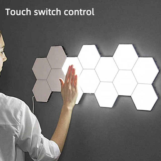 Quantum Modular Touch Light DIY Magnetic Hexagon Modular Touch Sensor Led Light Removable Wall Lamp