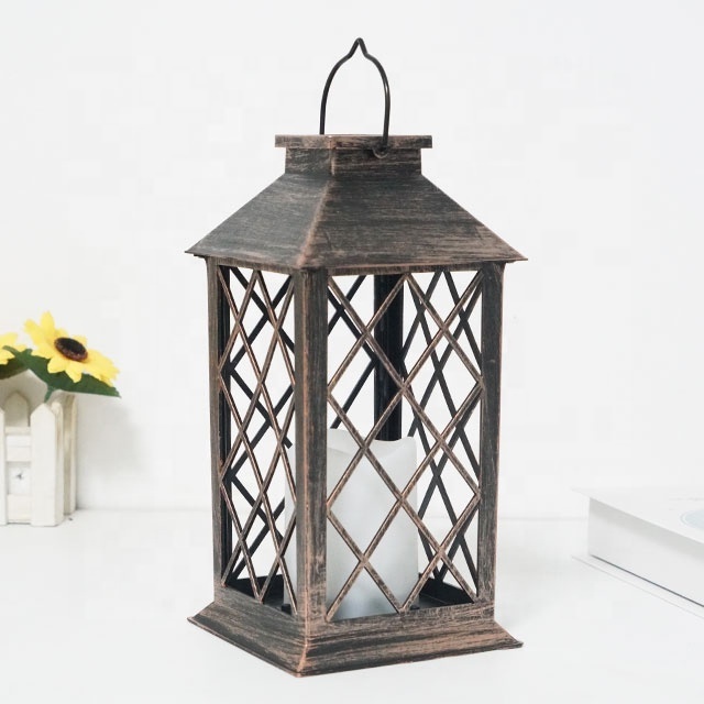 ip66 waterproof Outdoor Garden Ramadan festival decorate Pattern Lights LED candle Solar Lantern Lights