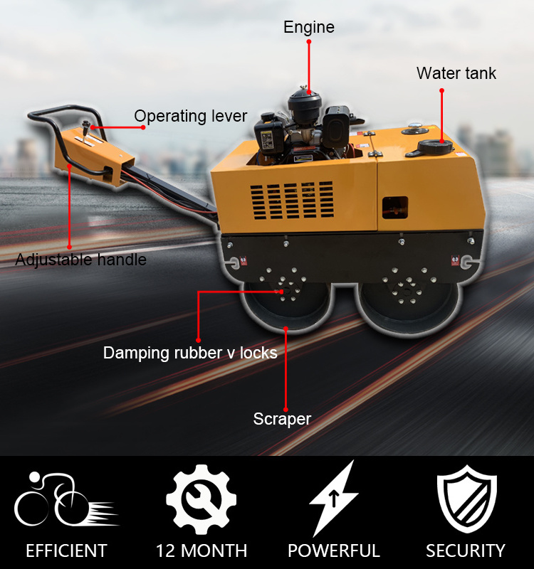 Pedestrian vibratory compactor roller price compacting small road roller