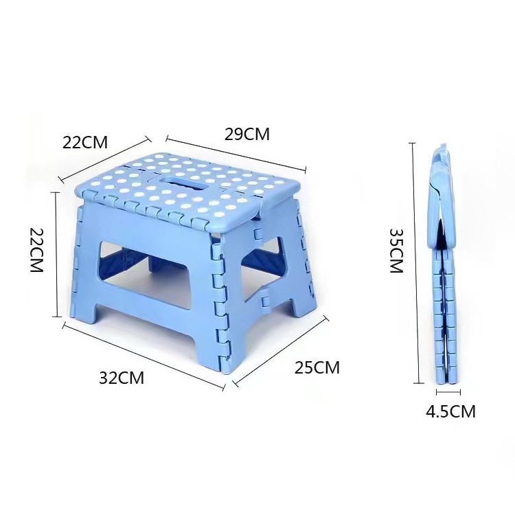 Durable outdoor camping garden step stool with handle plastic folding stools