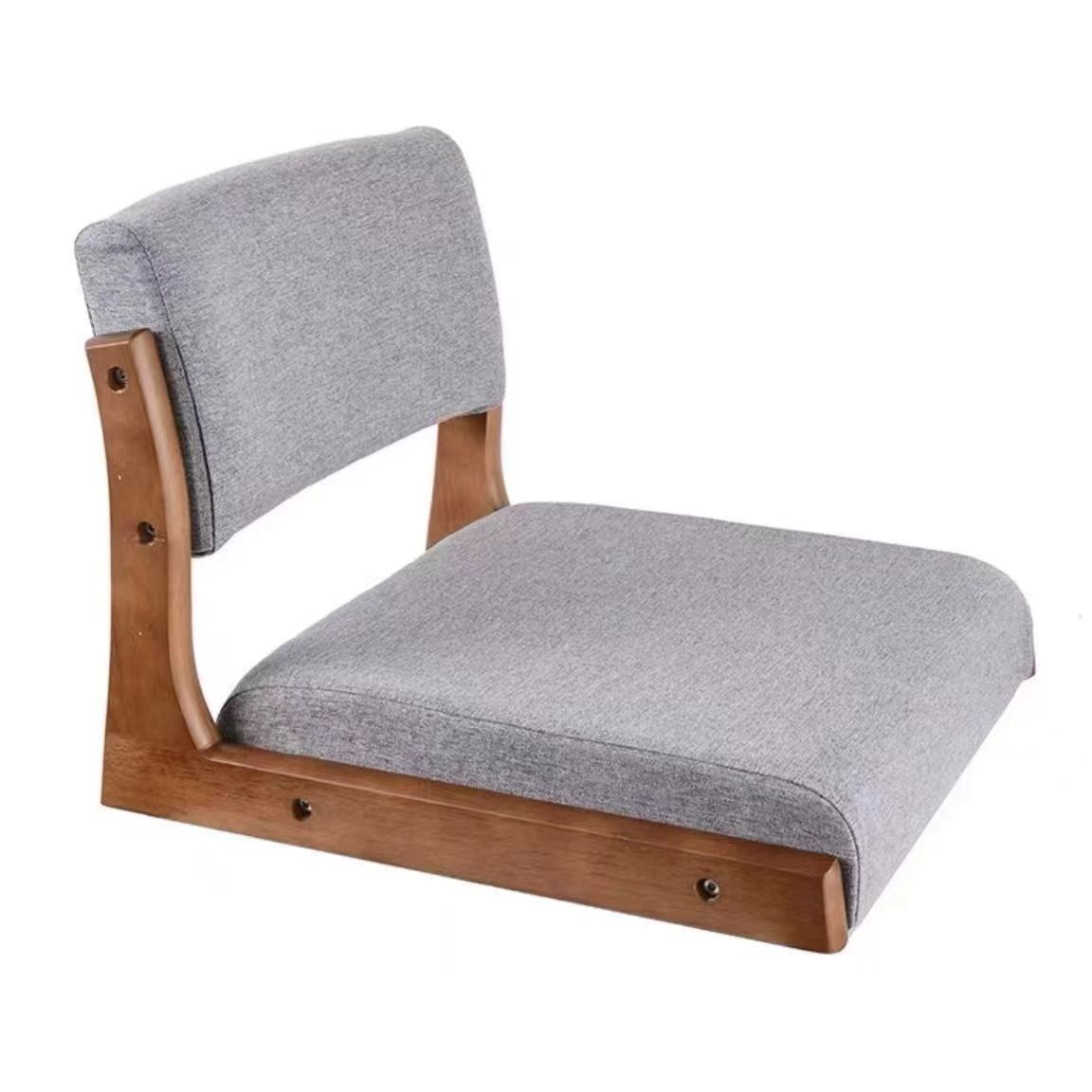 Wholesale bed chair tatami seat Japanese back stool solid wood window sitting floor chair Japanese room no legs tatami chair