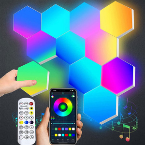 DIY RGB Quantum Light Smart Modular Touch Sensitive Lighting Remote Controlled Creative Decoration Led Hexagonal light