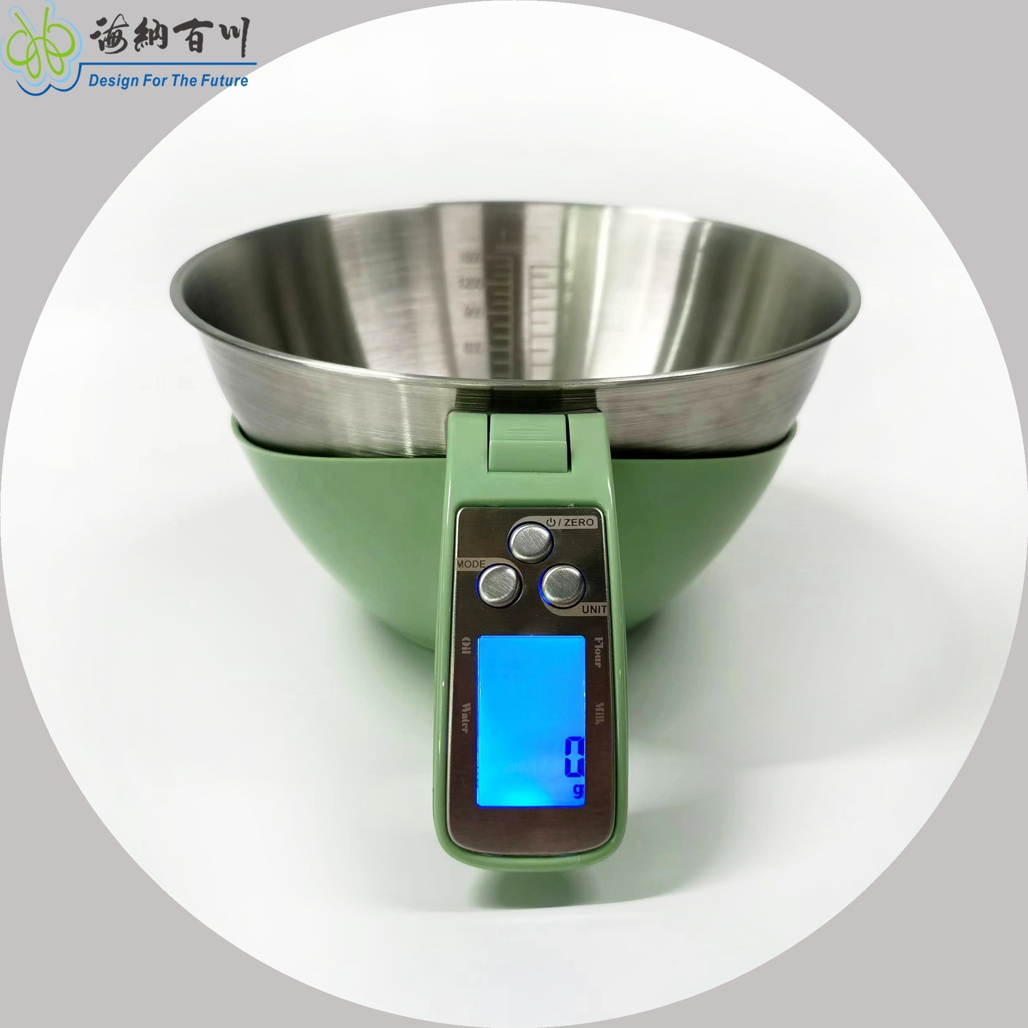 Auto-Off Digital Kitchen Scale round Food Measuring Tool with LCD Display Maximum Weight Recommendation of 5kg