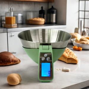 Auto-Off Digital Kitchen Scale round Food Measuring Tool with LCD Display Maximum Weight Recommendation of 5kg