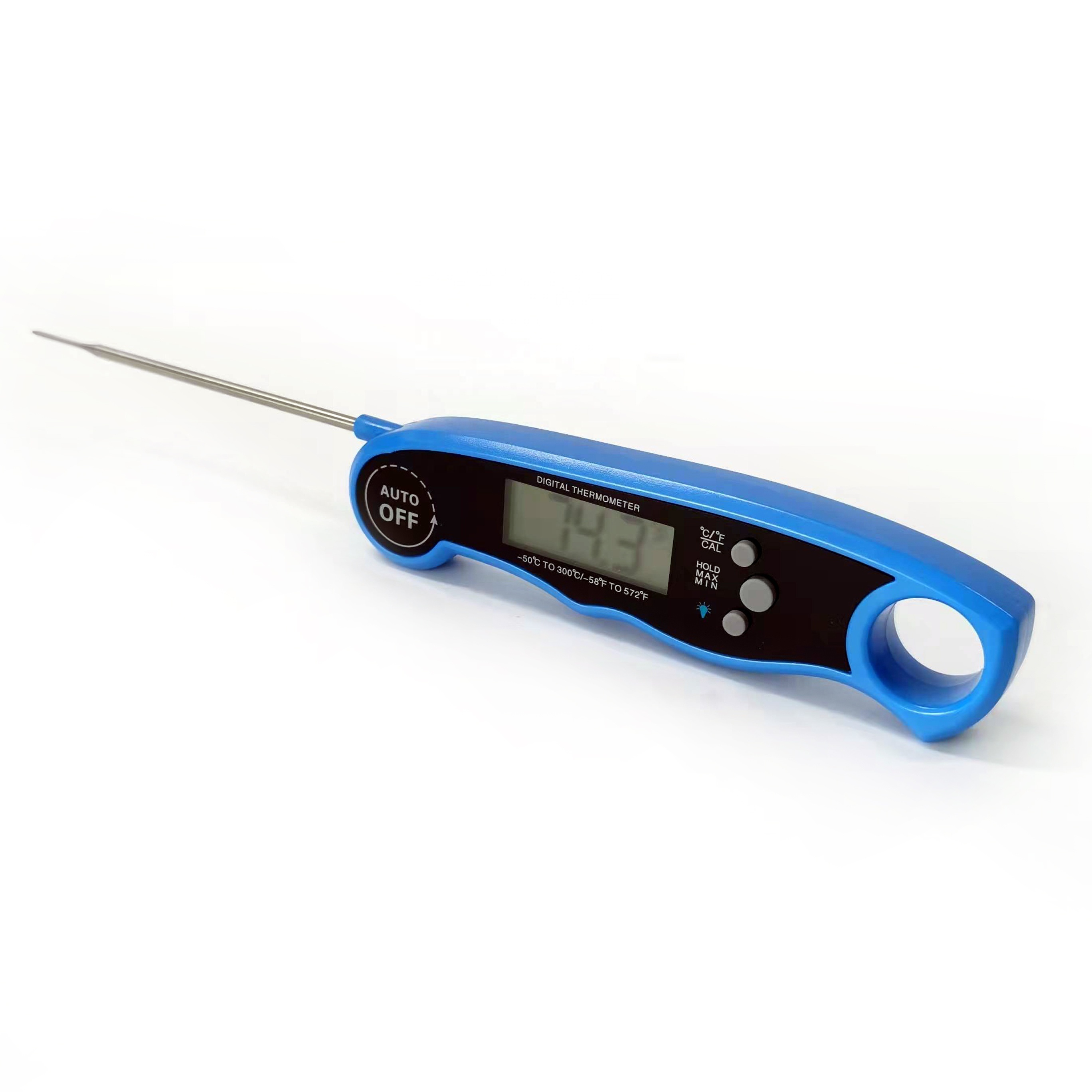 Foldable Stainless Steel 304 & Plastic Kitchen LCD Digital Thermometer Food and Household Meat Thermometer