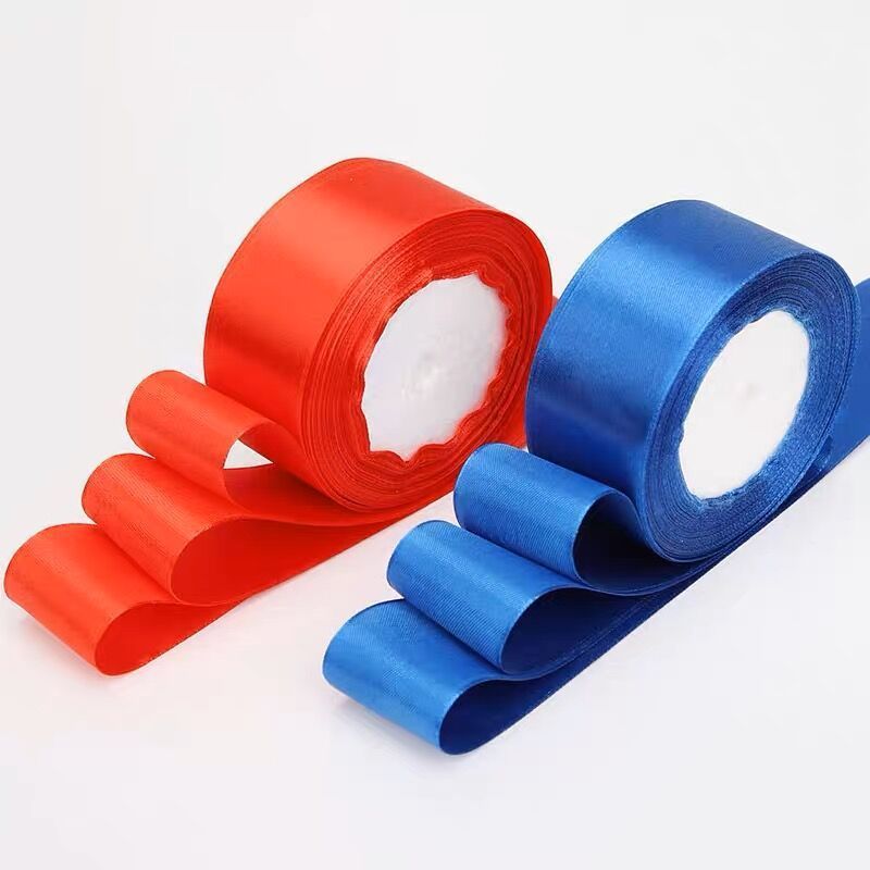 Wholesale 4cm colorful satin ribbon custom ribbon Flower Gift Ribbon For Packaging