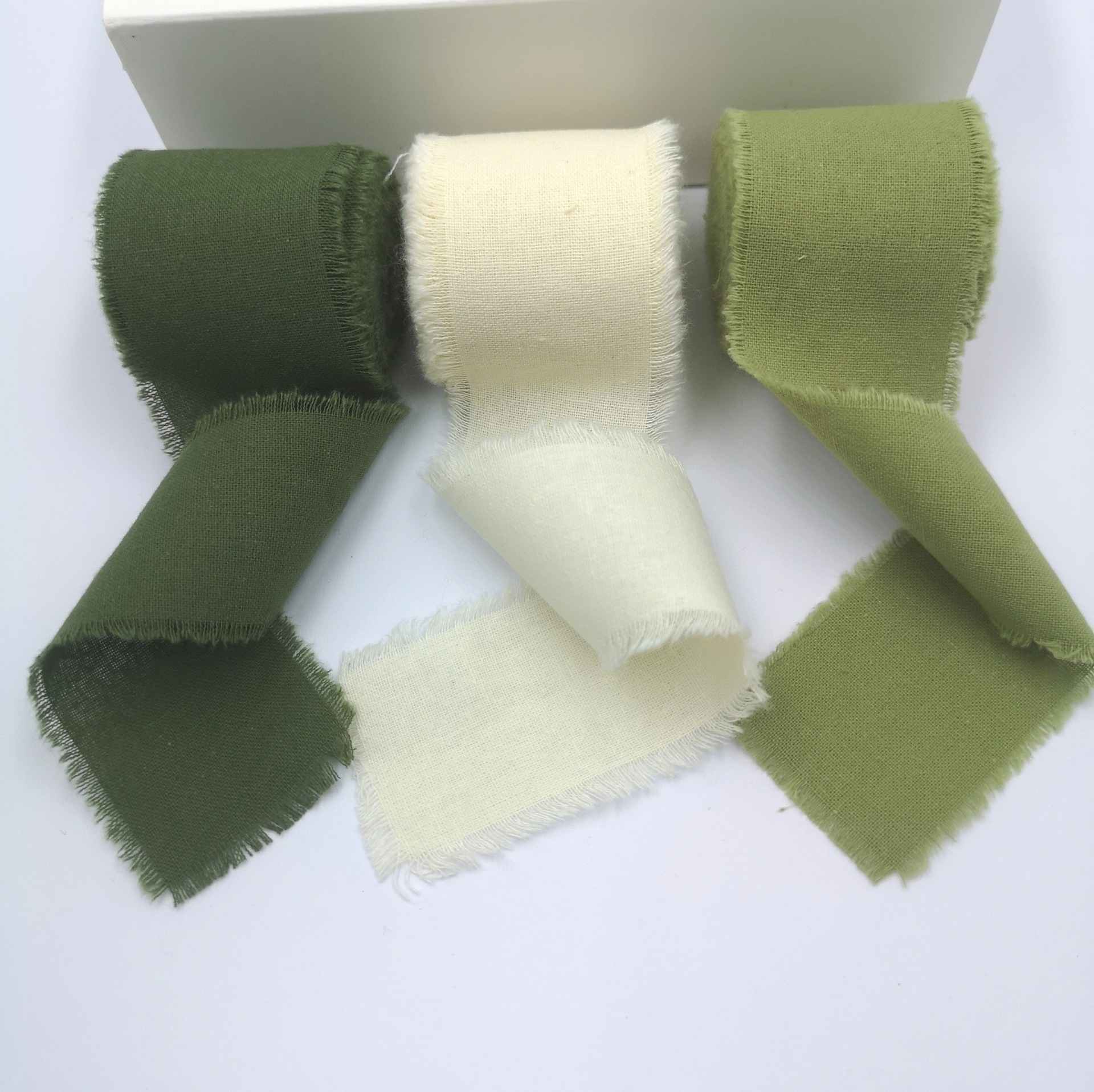 Wedding Invitation Bouquets Handmade Frayed Edged Chiffon Silk Ribbon For Gift Packaging Box Roll Wholesale