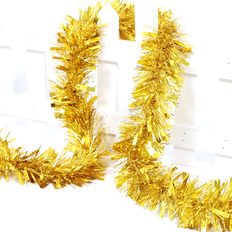 Hot sale Gold Christmas Tinsel,Foil decorative wire tinsel for Decorative Party/Holiday/Christmas