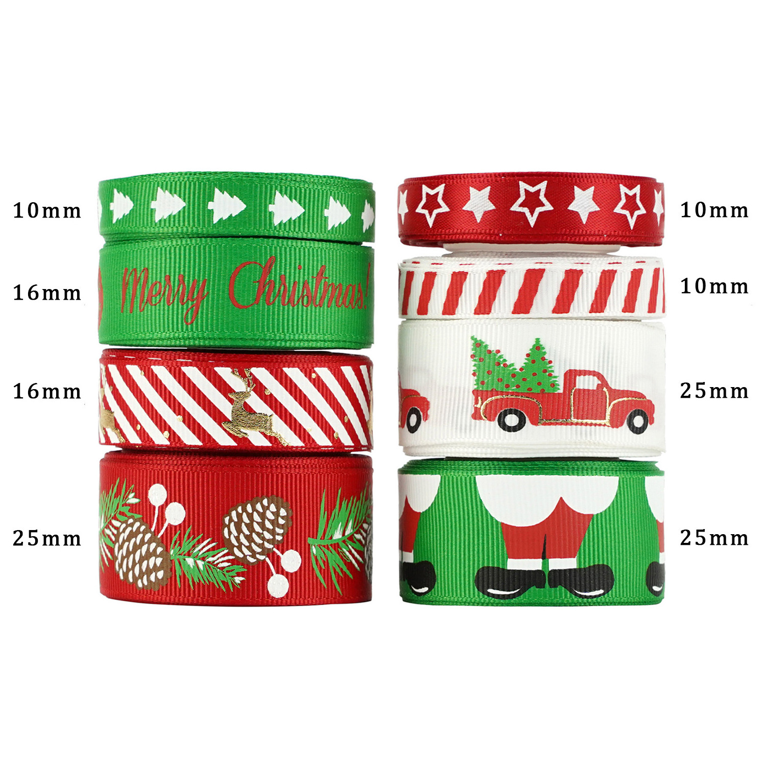 2023 Wholesale Custom Satin Ribbon tree ribbon bows Christmas decoration Personalized Printing Grosgrain Ribbon for Gift