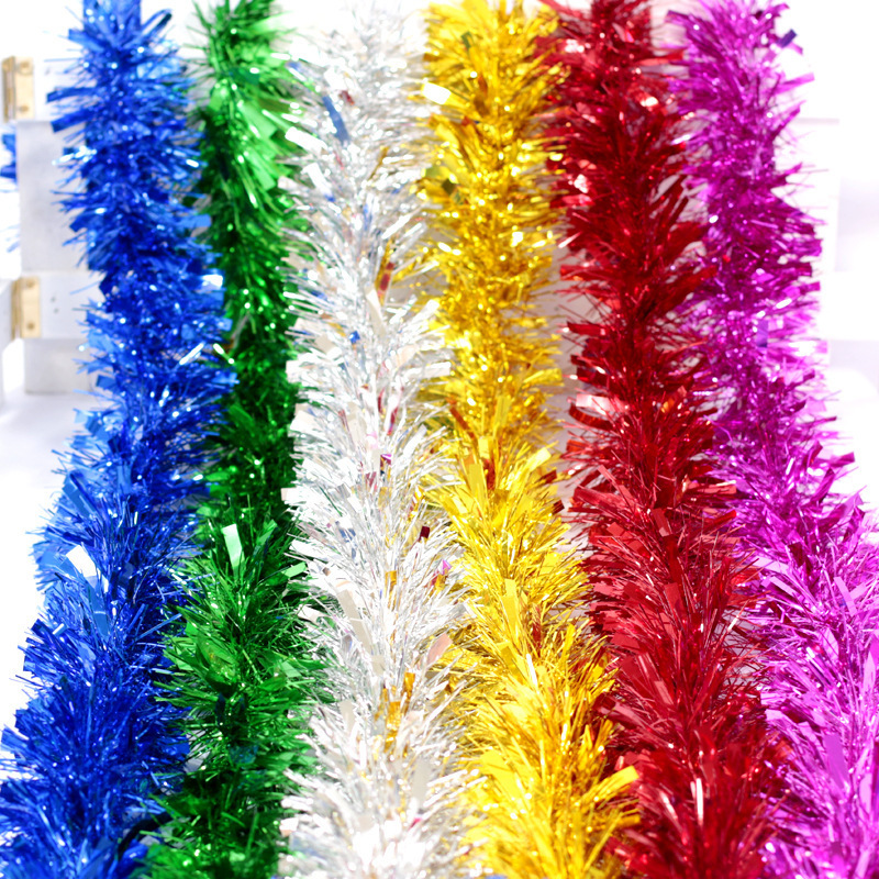 Hot sale Gold Christmas Tinsel,Foil decorative wire tinsel for Decorative Party/Holiday/Christmas