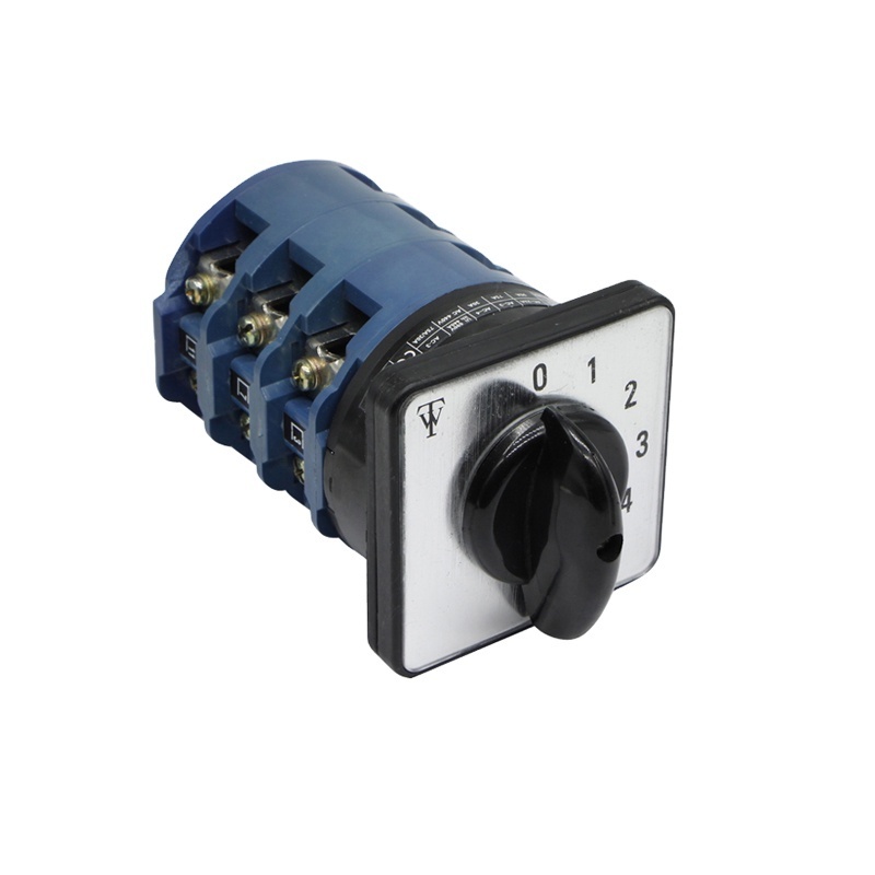 YZTW Electric 3 Positions Latching 63A 690V ON-OFF-ON 8 terminals 2 poles Control Rotary Changeover Cam Switch