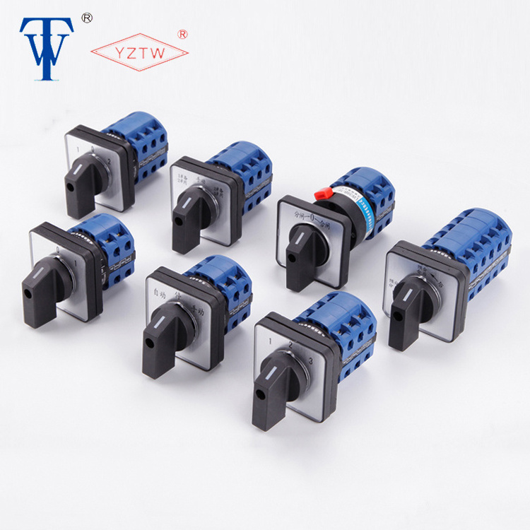 Rotary Changeover Switch High Voltage 3 Phase Cam Switch Lw26-25a 690v Manual Transfer On/off/on Switch Silver Contact