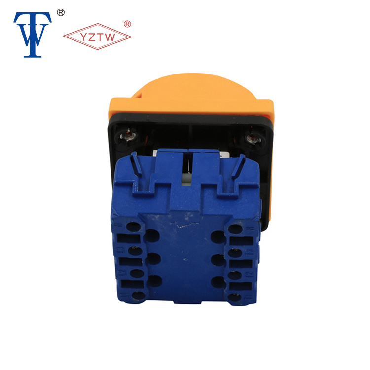 YZTW TWD11-32 4P OFF-ON yellow red padlock rotary cam switch AC/DC motor control switch disconnector