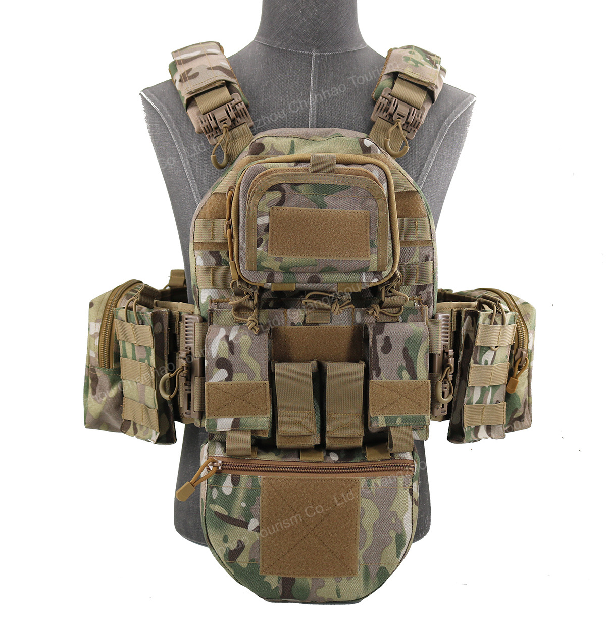 Manufacturer OEM Multi-functional Tactical Vest Large Outdoor Camouflage Combat Vest Plate Carrier Vest Tactical Tool Gear