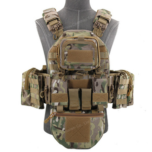 Manufacturer OEM Multi-functional Tactical Vest Large Outdoor Camouflage Combat Vest Plate Carrier Vest Tactical Tool Gear