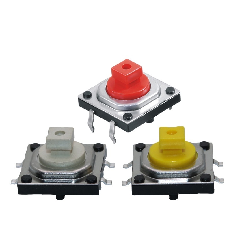 waterproof dust proof  13mm cherry low profile tactile switch 13x13 right angle tact switch pcb spst with led smd