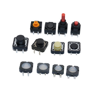 4 pin terminal button 6x6 led tact switch waterproof alps switch tactical switch 4pin dip 6mm blue red