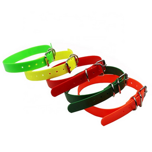 Adjustable 1'' PVC Greyhound Kennel 50 cm Long Working Dog Collar Waterproof Metal Plastic Coated Nylon Webbing Materials Pets