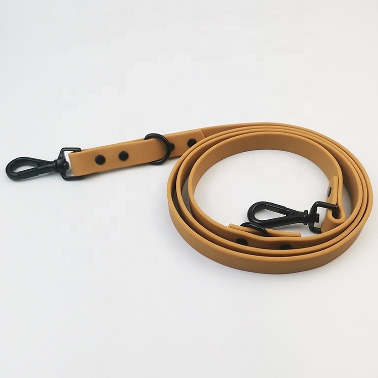 Wholesale Luxury Waterproof Adjustable PVC Silicone Soft Touching Dog Collar and Leash set