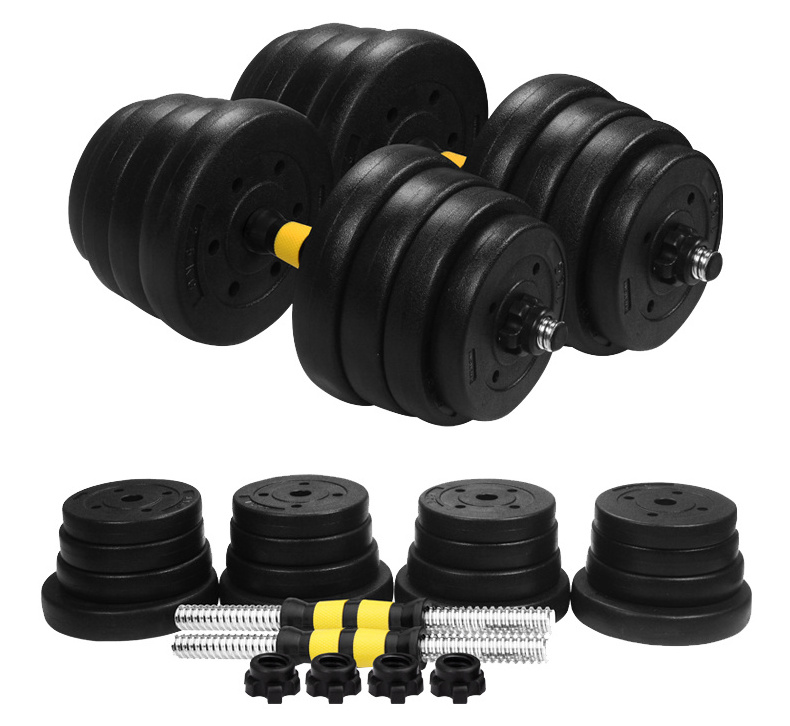 High quality gym fitness Cement Dumbbells Barbells Set 40 Kg Cement Adjustable Dumbbells for sale