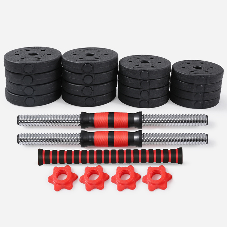 High quality gym fitness Cement Dumbbells Barbells Set 40 Kg Cement Adjustable Dumbbells for sale