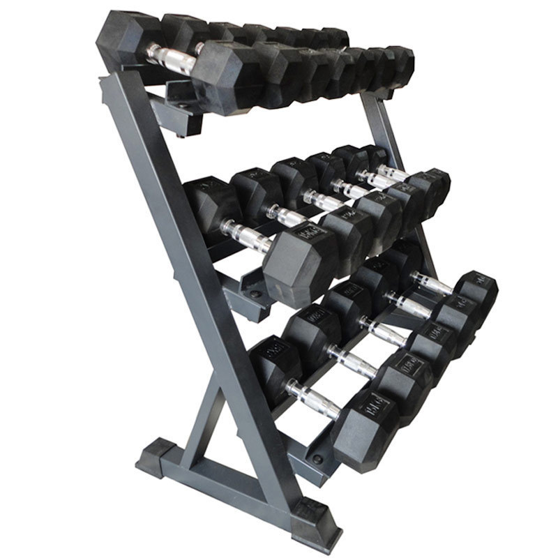 Factory sale commercial gym use  3 tier dumbbell storage rack for dumbbell