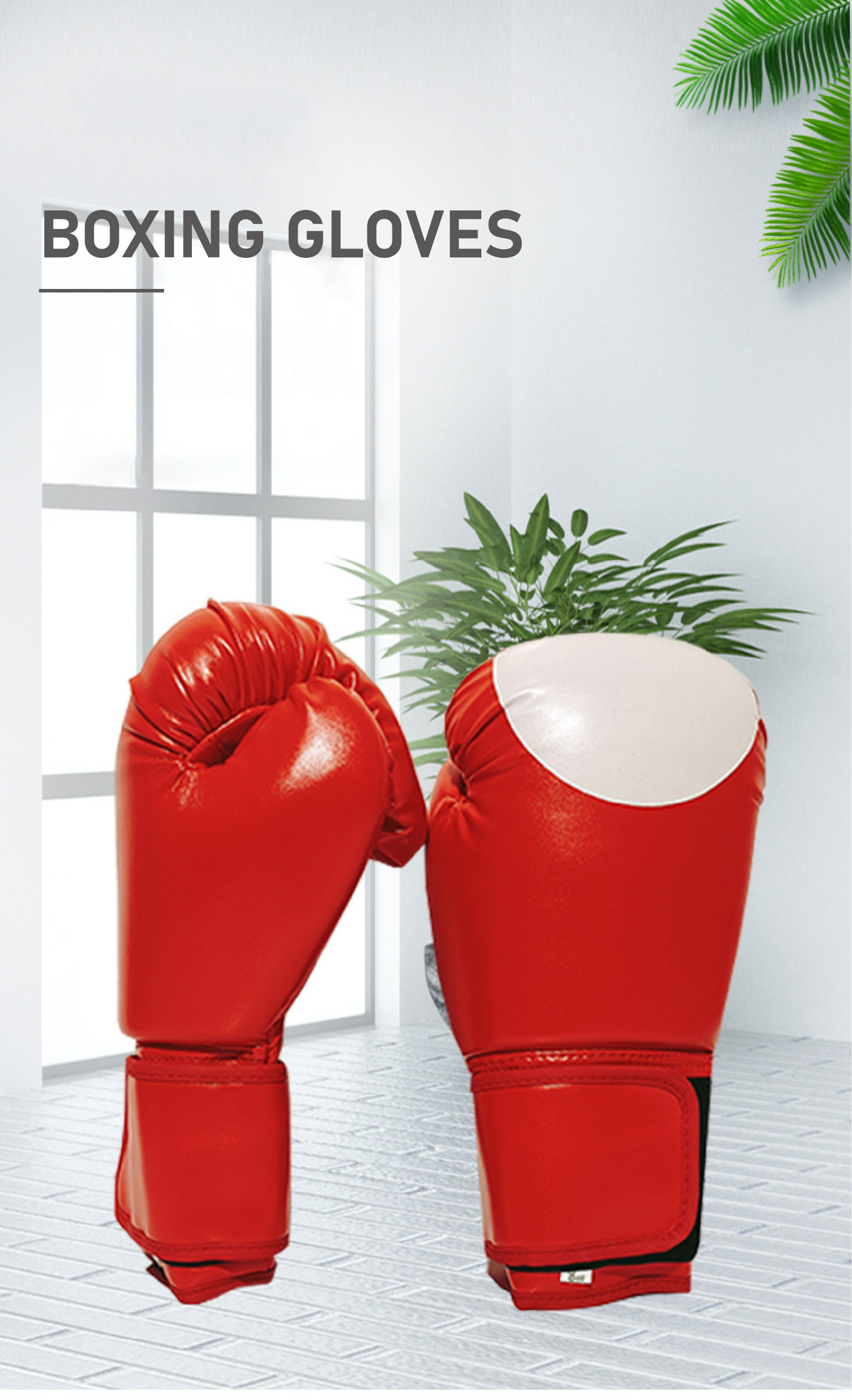 High quality Red Winning Boxing Gloves Real Leather Boxing Gloves  For Training