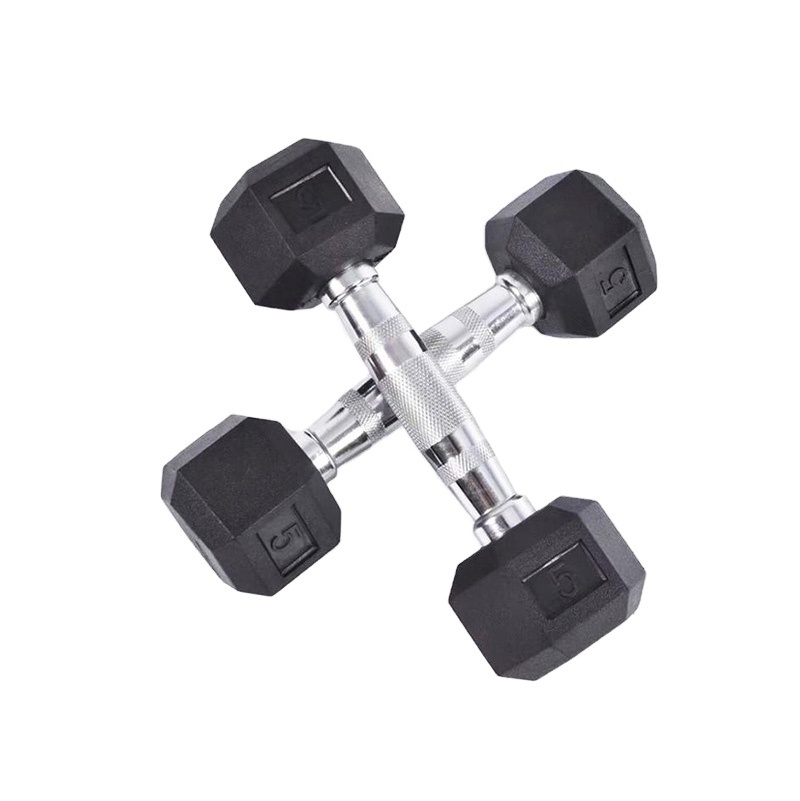 On sale Weight lifting 2.5kg 10kg 20kg 30kg 50kg rubber hex dumbbell for gym fitness