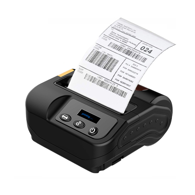 3inch thermal micro small printer machine supermarket qr code stickers roll label printer