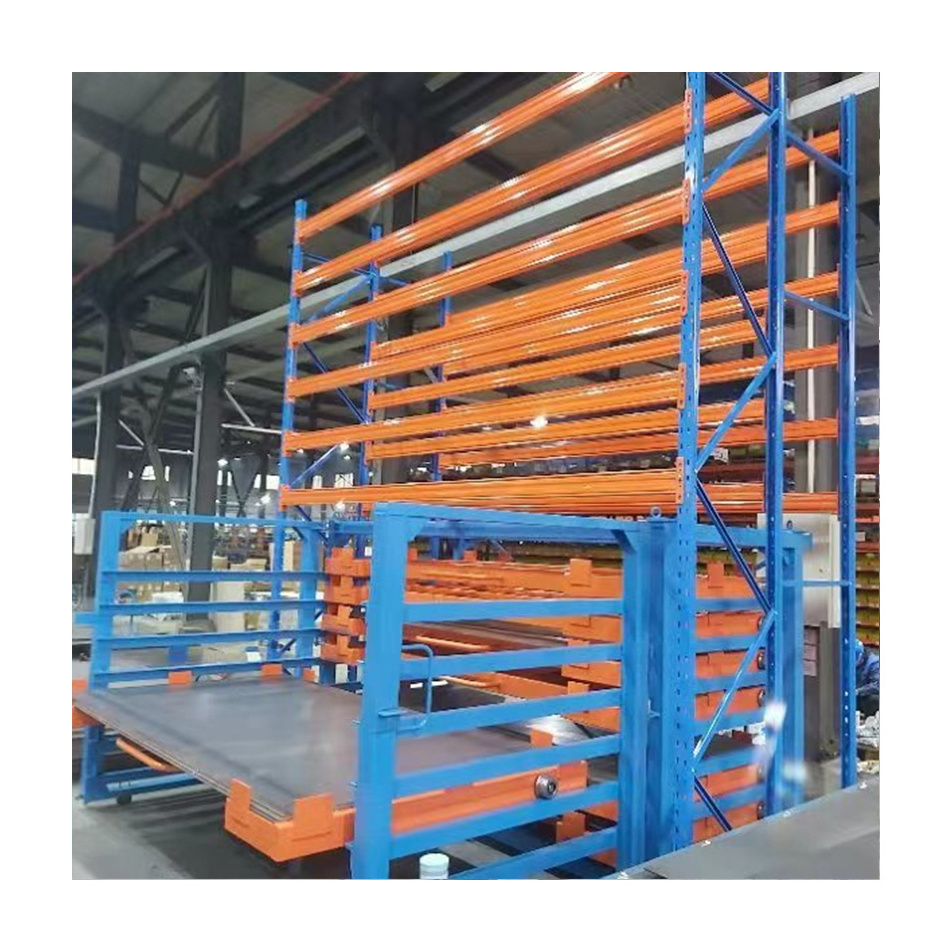 warehouse Pull Out Sheet Storage rack system Horizontal stone panel Display rack