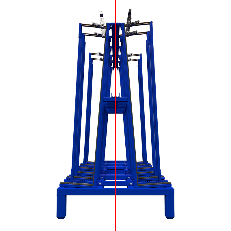 AGV Glass A Frame Rack Granite Steel A-frame Transport Racks