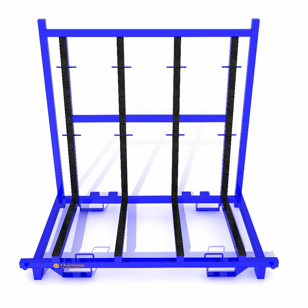 Warehouses glass transportation stock  glass L frame racks for glass sheet