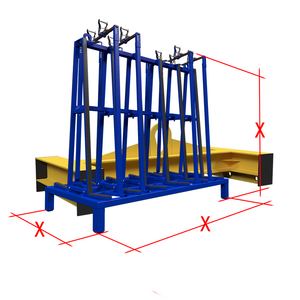 AGV Glass A Frame Rack Granite Steel A-frame Transport Racks