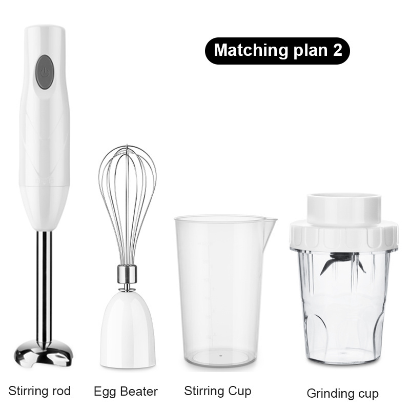 4 In 1 Electric Handheld Blender Multi-function Food Stand Mixer Vegetable Meat Grinder 700ml Chopper Whisk Egg Beater