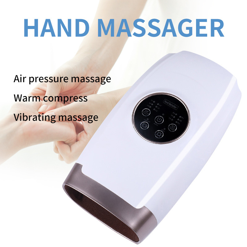 Heat Women Rechargeable Kneading Massage Finger Numbness Air Compression Cordless Electric Hand Massager