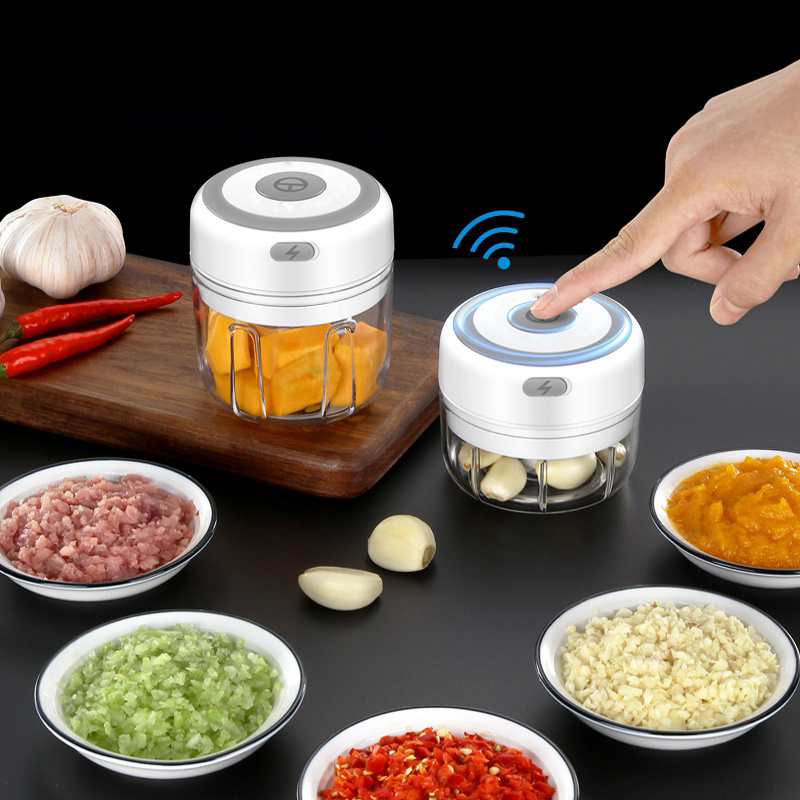 Mini USB Wireless Electric Garlic Masher Press Mincer Vegetable Chili Meat Grinder Food Chopper Kitchen Tools