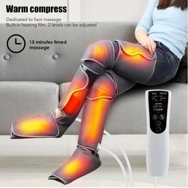 Portable Profession Athletes Air Compression Heat Relax Massage Therapy Foot And Leg Recovery Boot