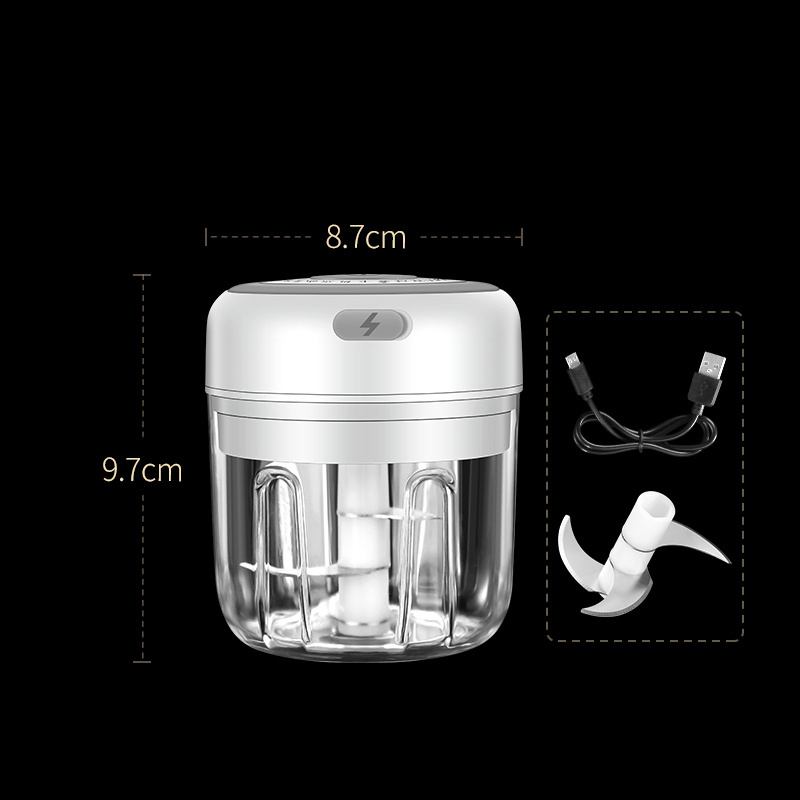 Droshipping waterproof USB portable electric garlic dropshipping chopper mini cordless food chopper for home use