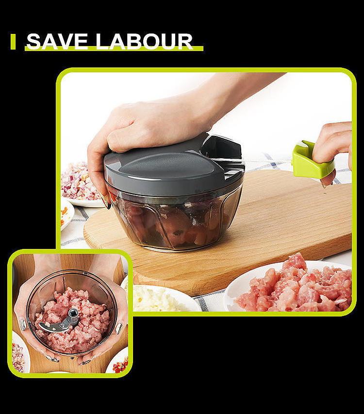 Tiktok Kitchen Accessories Veget Chopper Onion Garlic Ginger Cutter Manual Meat Shredder Hand Pull Chopper