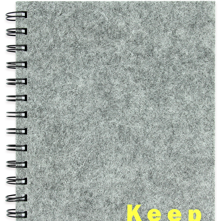 RPET felt recycled notebook diary journal writing lined  planners manufacture spiral coil custom paper agenda stationery